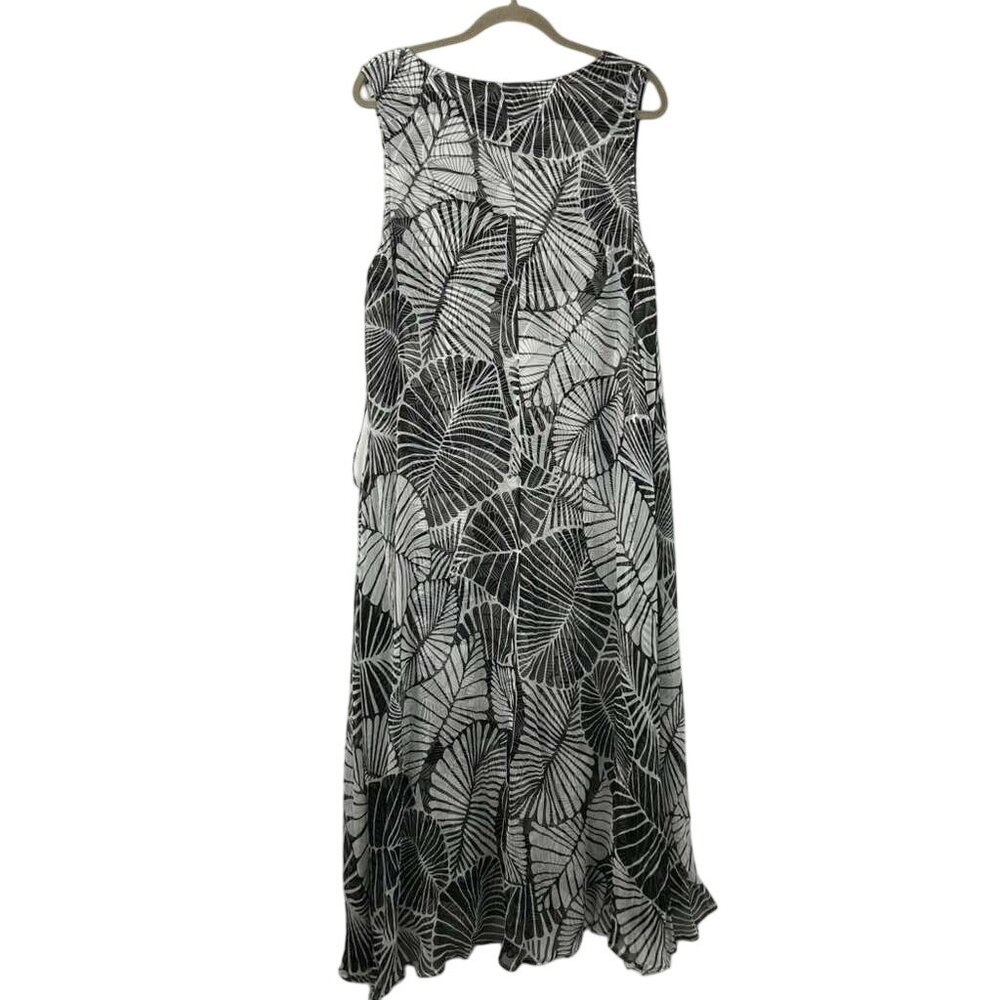 NWT Soft Surroundings Women's 1X Miami Beach Maxi Dress Black/White - Picture 2 of 16